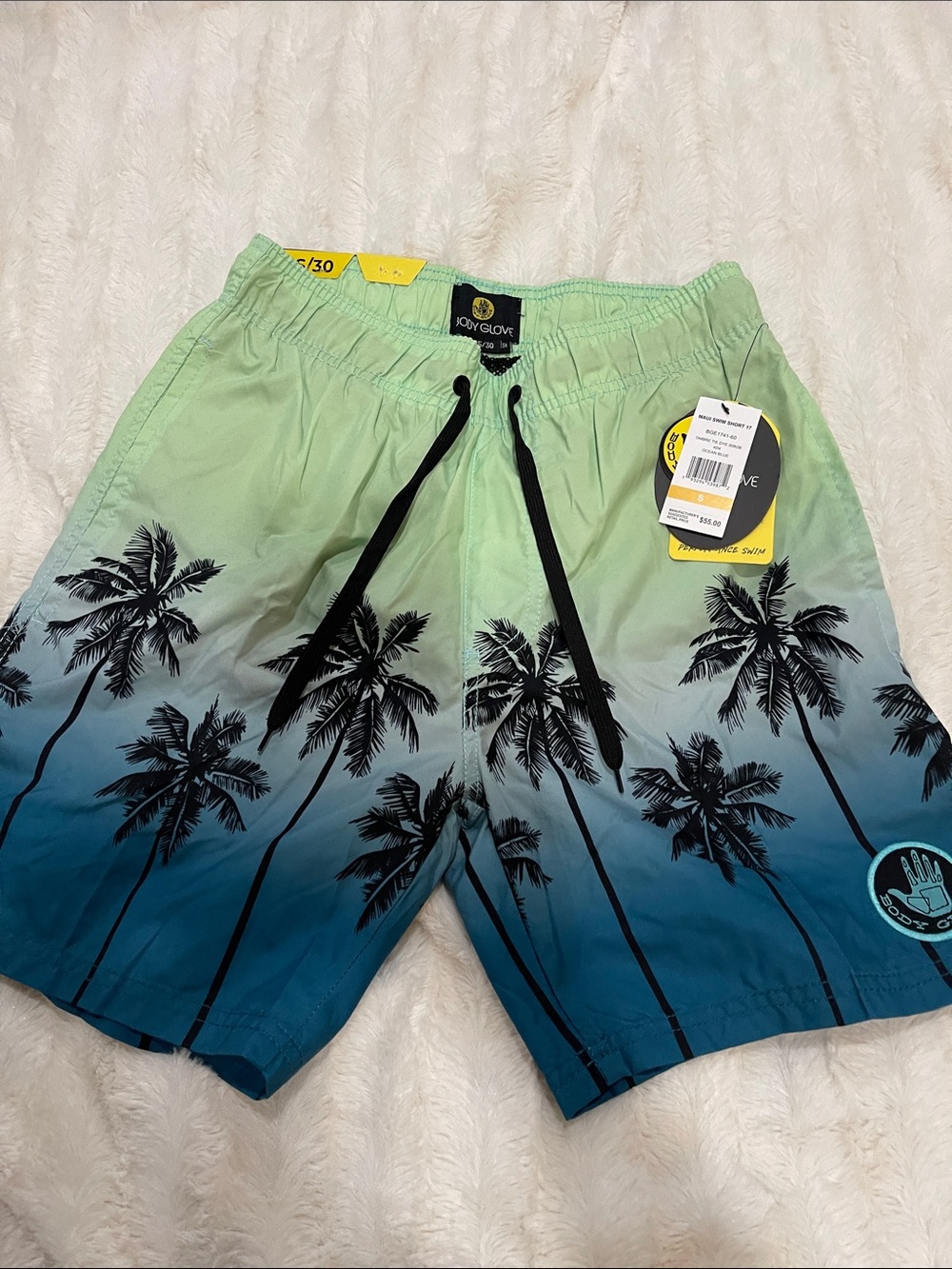Body Glove Green to Blue Ombre Palm Board Shorts